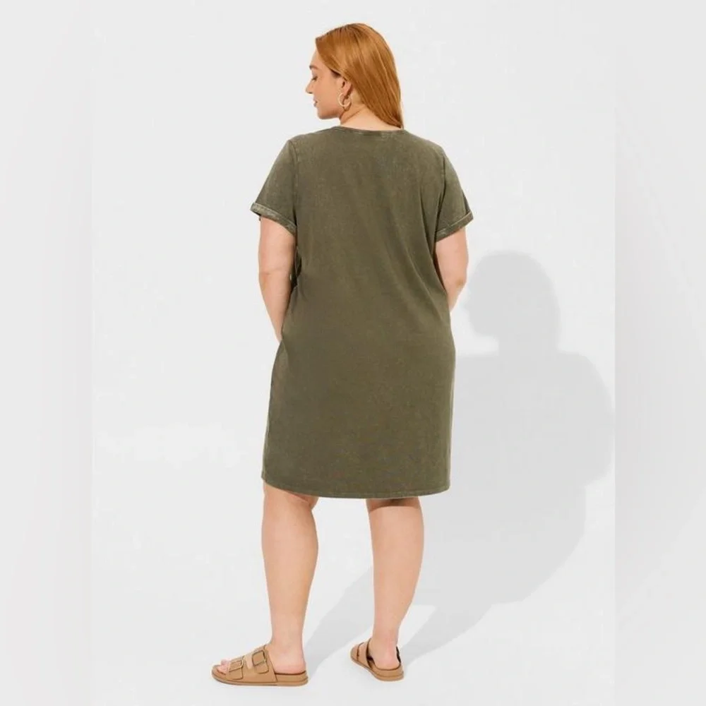 Torrid Mini Jersey Destructed Front T-Shirt Dress